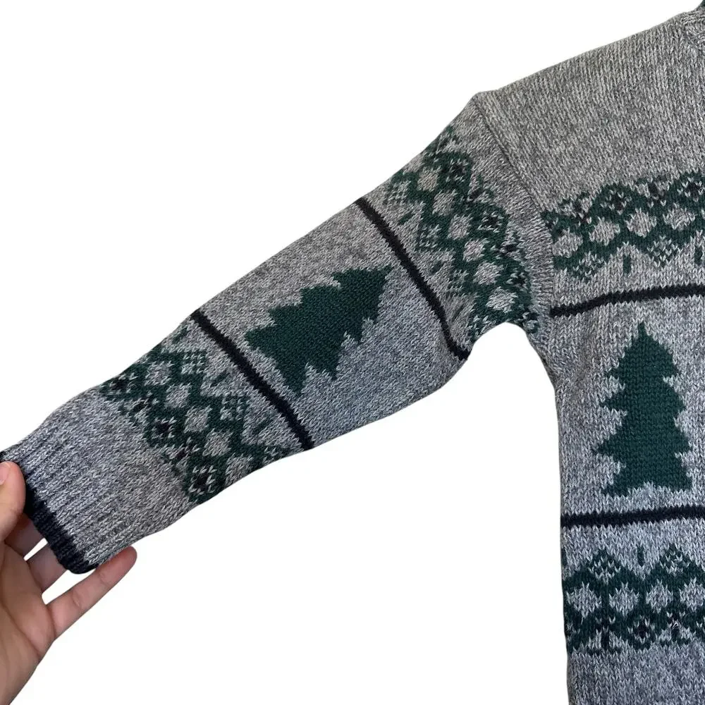 Vintage Oshkosh B'Gosh Trusts Tide Polar Bear Fair Isle Sweater Baby Size 3T